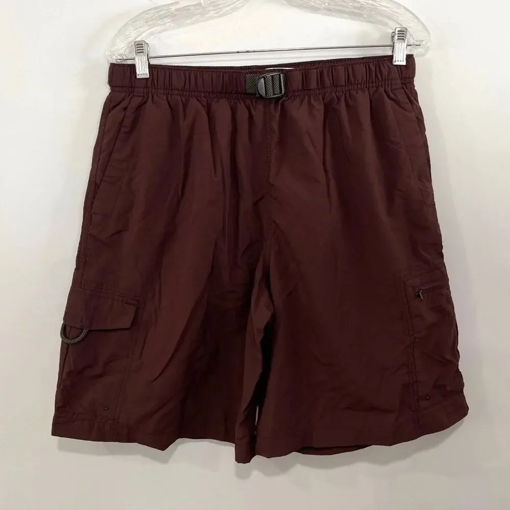 Columbia Men's Brown Cargo Belted Packable Shorts Outdoors Hiking Camping